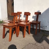 6 chairs t brutalist ski resort circa 1960