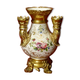 Vase pique flowers in porcelain of Paris XIX th