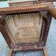 4 Art Deco chairs in solid oak with caning from the 1920s.