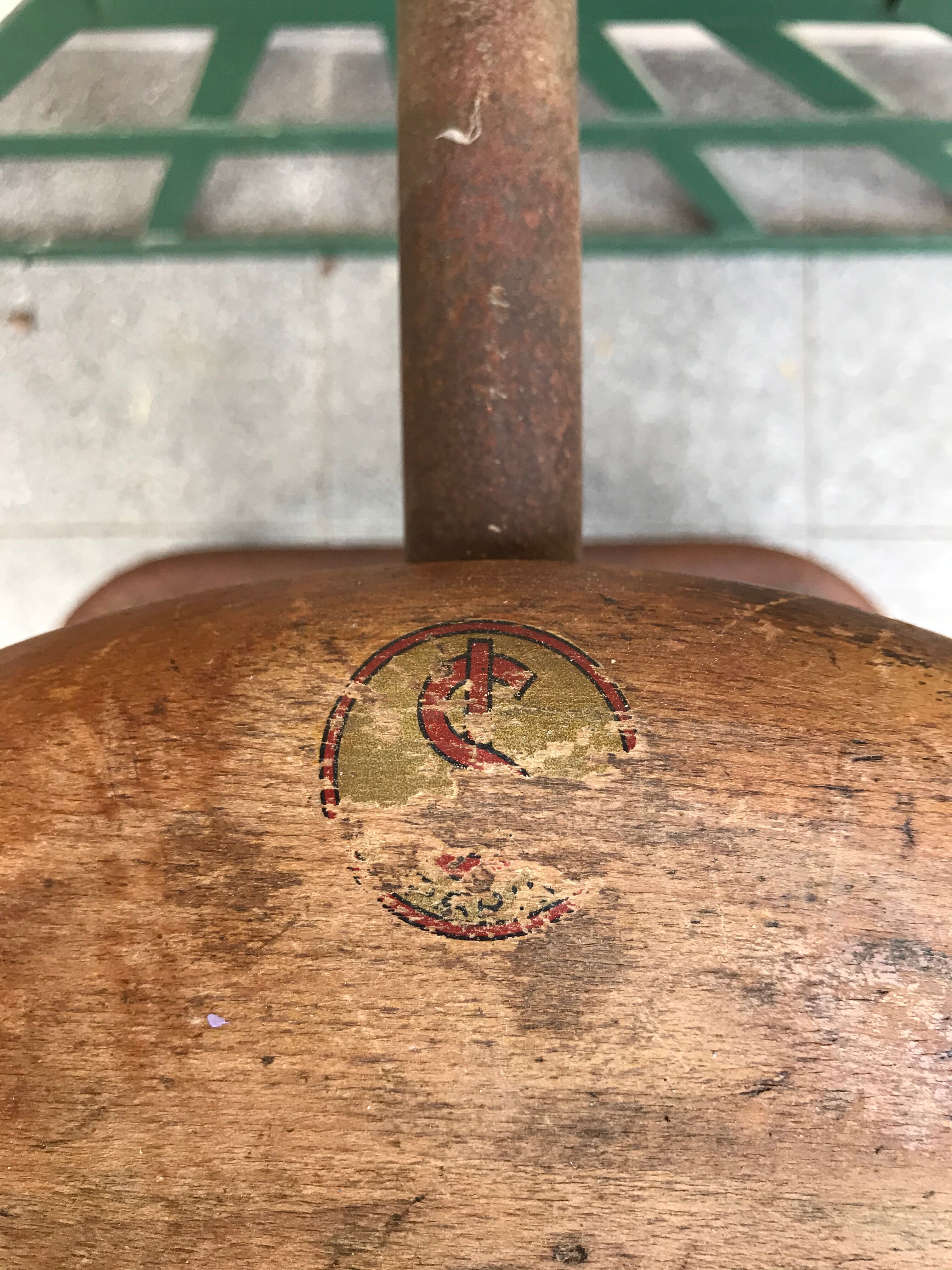 Vintage Industrial Tabouret Ets Sautereau Paris