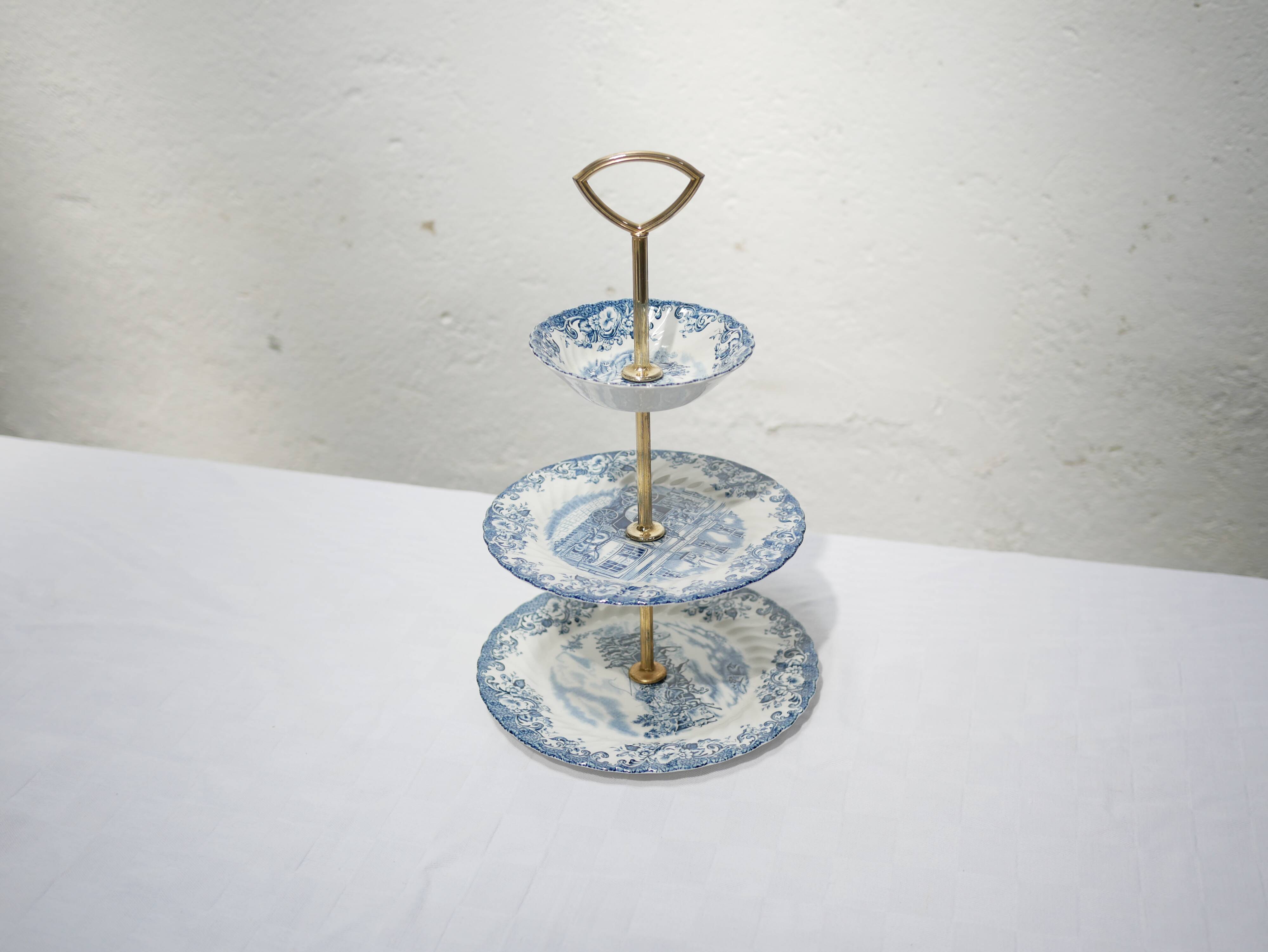 Vintage two-storey display servant by Johnson Bros, made in England