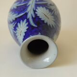 Vase en grès d'Alsace Betschdorf - Potterie Schmitter - Gris et Bleu Cobalt