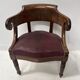 Fauteuil de bureau de style Empire en acajou et placage XIX siècle