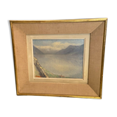 Painting by Albert Schweitzer 1885-1948 oil on canvas Lake Geneva