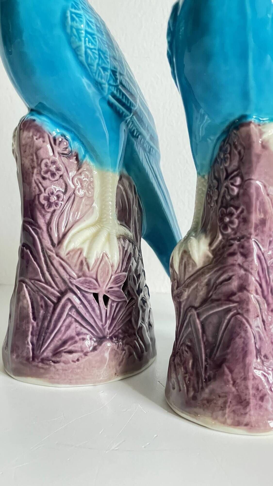 Pair of phenix birds chinese porcelain early 20th century