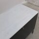 Freestanding black & marble credenza by Florence Knoll for Knoll, 1961