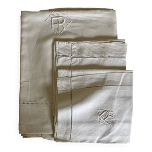 Set drap paire de taies - lin