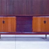 Large Italian Mid-Century Sideboard with Brass Details, 1950s