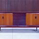 Large Italian Mid-Century Sideboard with Brass Details, 1950s