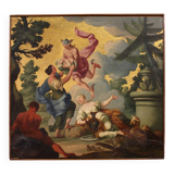 18th century Italian panel painting, Hermes entrusts Dionysus to the nymphs