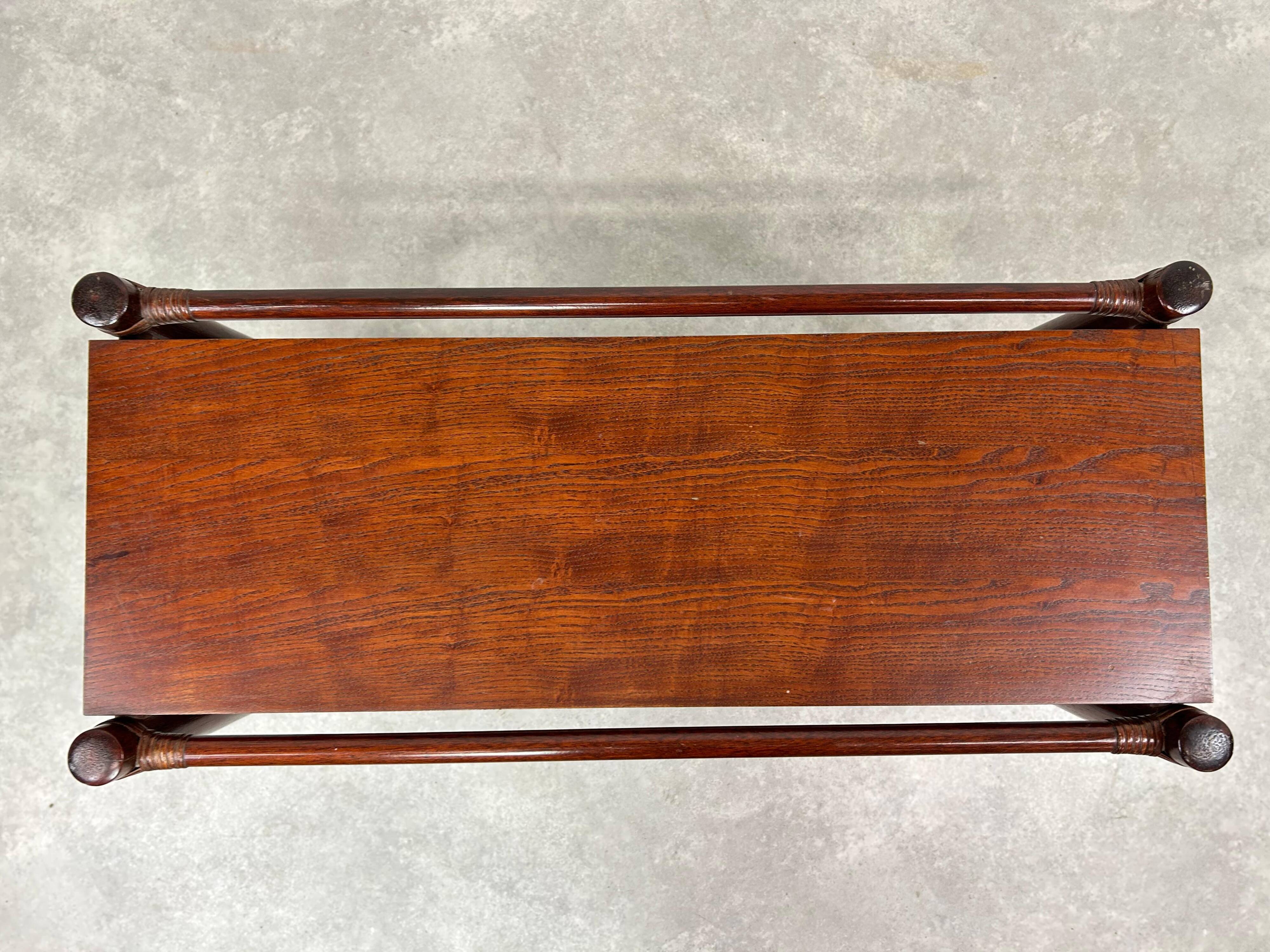 Mid-century modern bamboo side table by Gervasoni