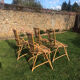 4 vintage rattan chairs 1950
