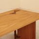 Table basse en hêtre massif, Seltz, France, 1988