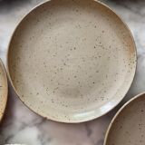 Series of 6 vintage stoneware plates