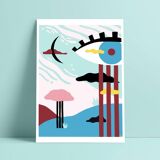 Art print “look” a4