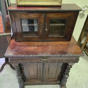 Library buffet with two bodies in rosewood, Napoleon III period.