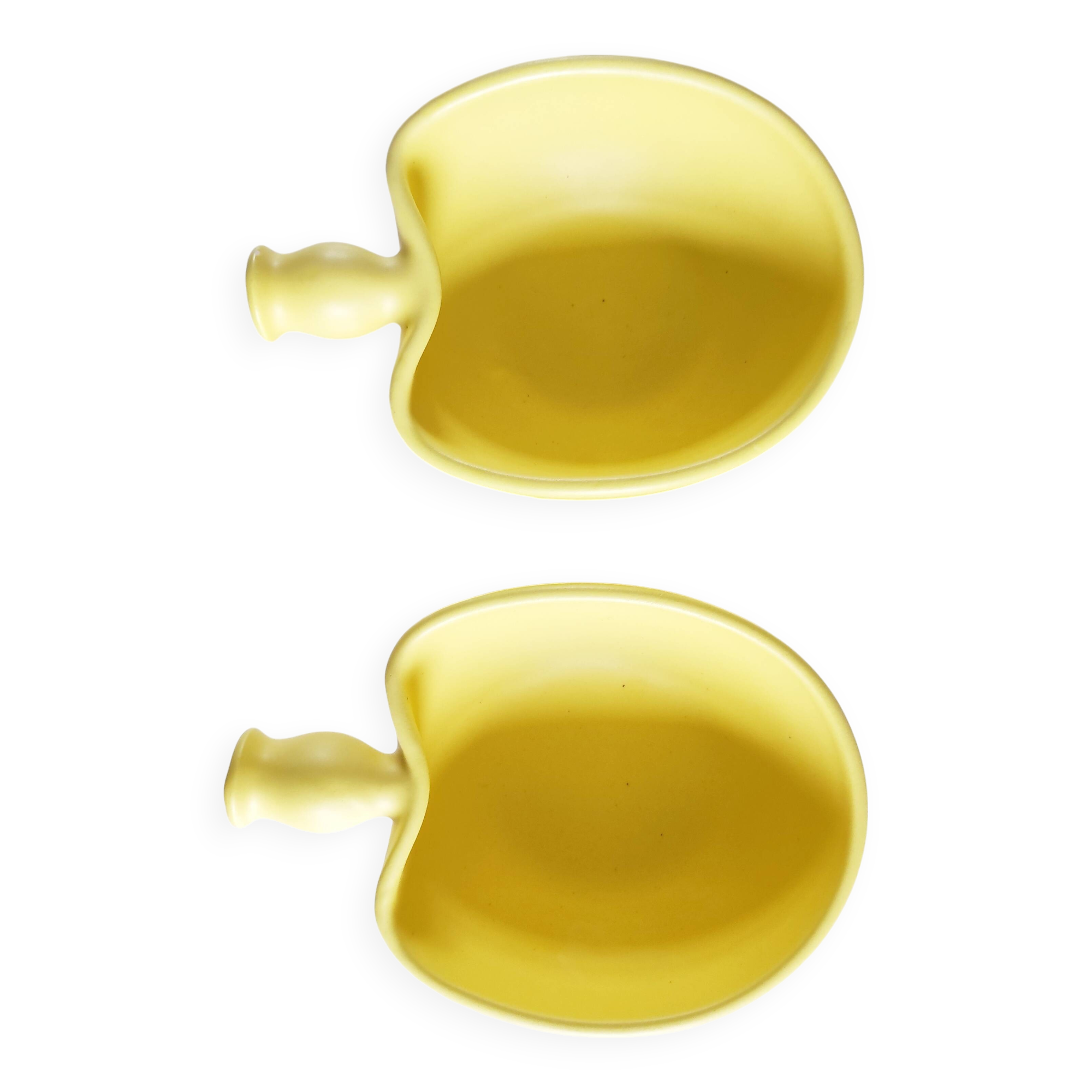 Two yellow ceramic dishes