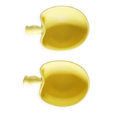 Deux raviers en céramique jaune