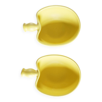 Two yellow ceramic dishes