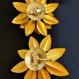 Wall lamps gilded metal sheets