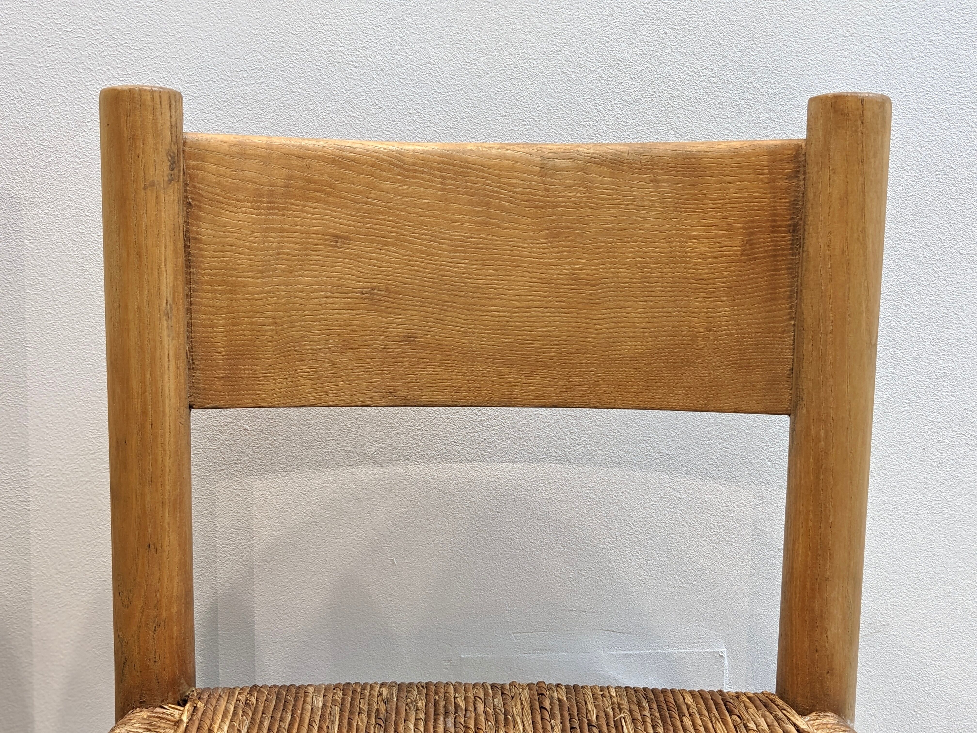 Series of 3 Méribel chairs by Charlotte Perriand