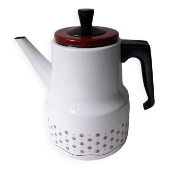 Cafetière en tôle émaillée 1960 (A1)