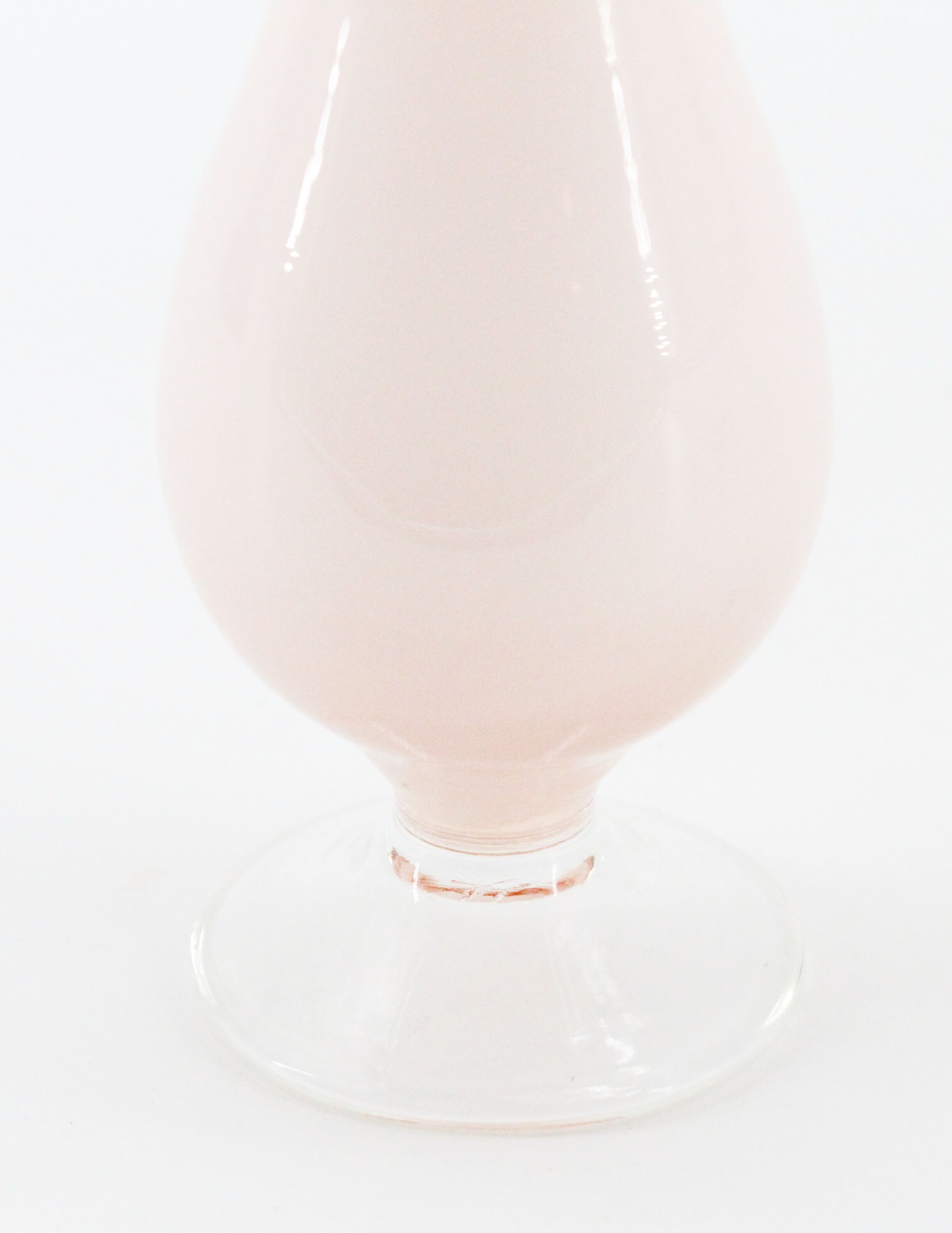Old vase in pink opaline
