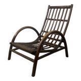 Rattan and bamboo armchair