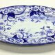 Creil and Montereau - Oval flat in faience model Flora