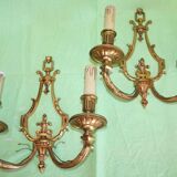Paire d'appliques en bronze deux bras Lucien Gau