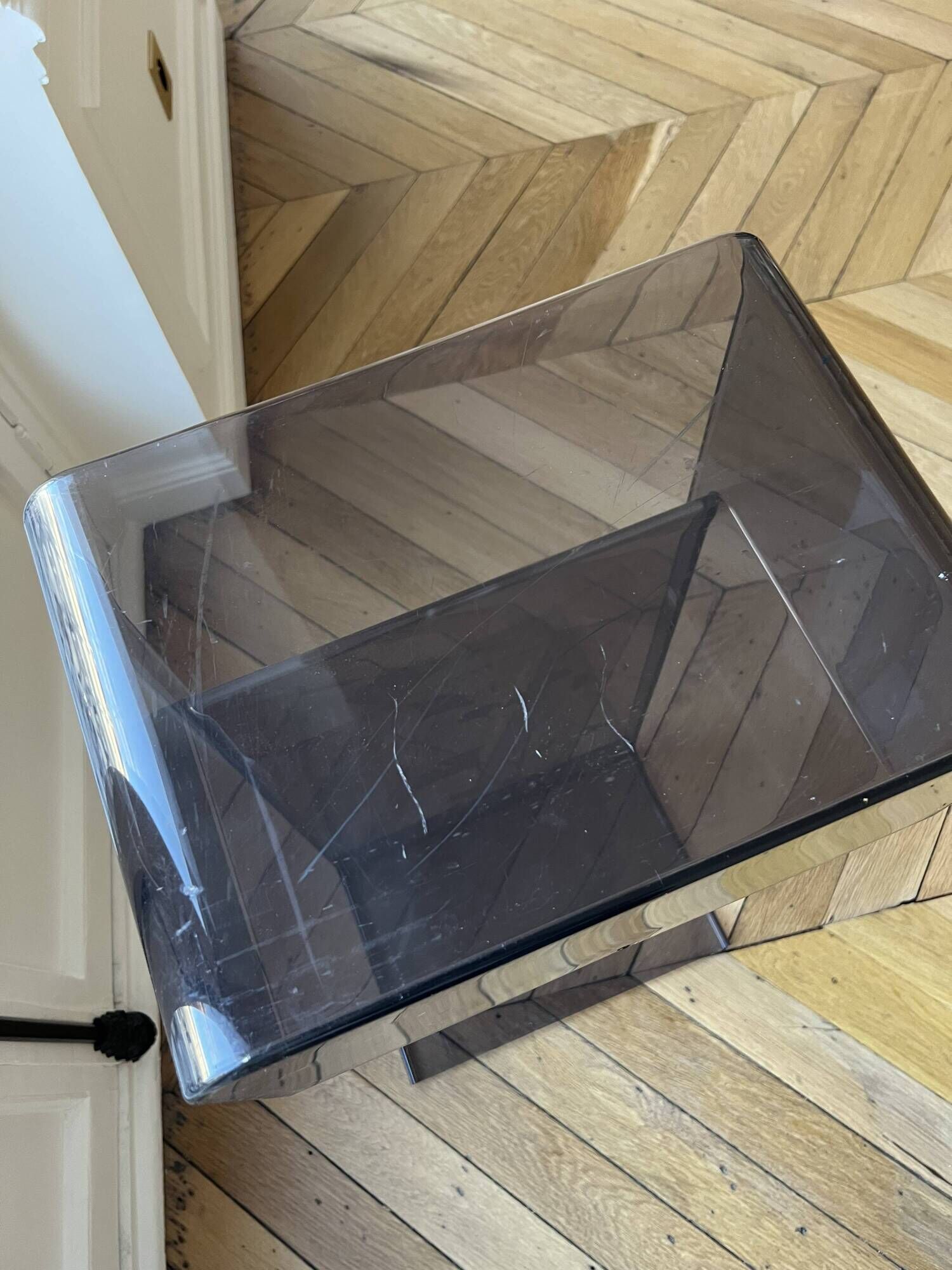 Vintage transparent Usame table by Patricia Urquiola for Kartell