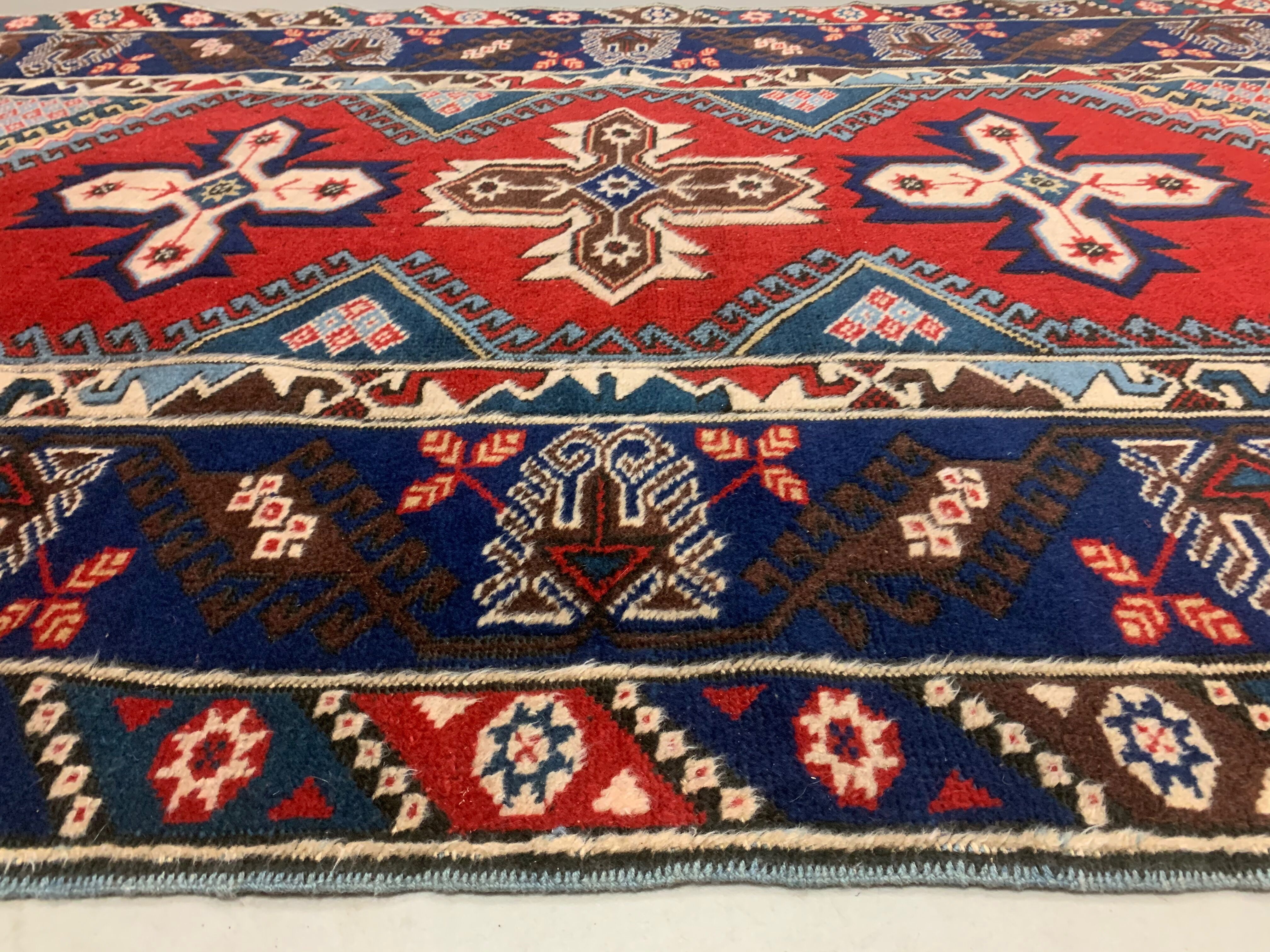 Turkish tribal rug veg dye 195x128 cm