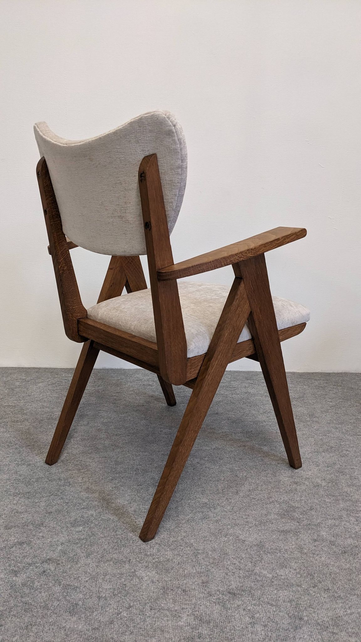 Pair of modernist Scandinavian bridge armchairs in teak, Denmark 1950.