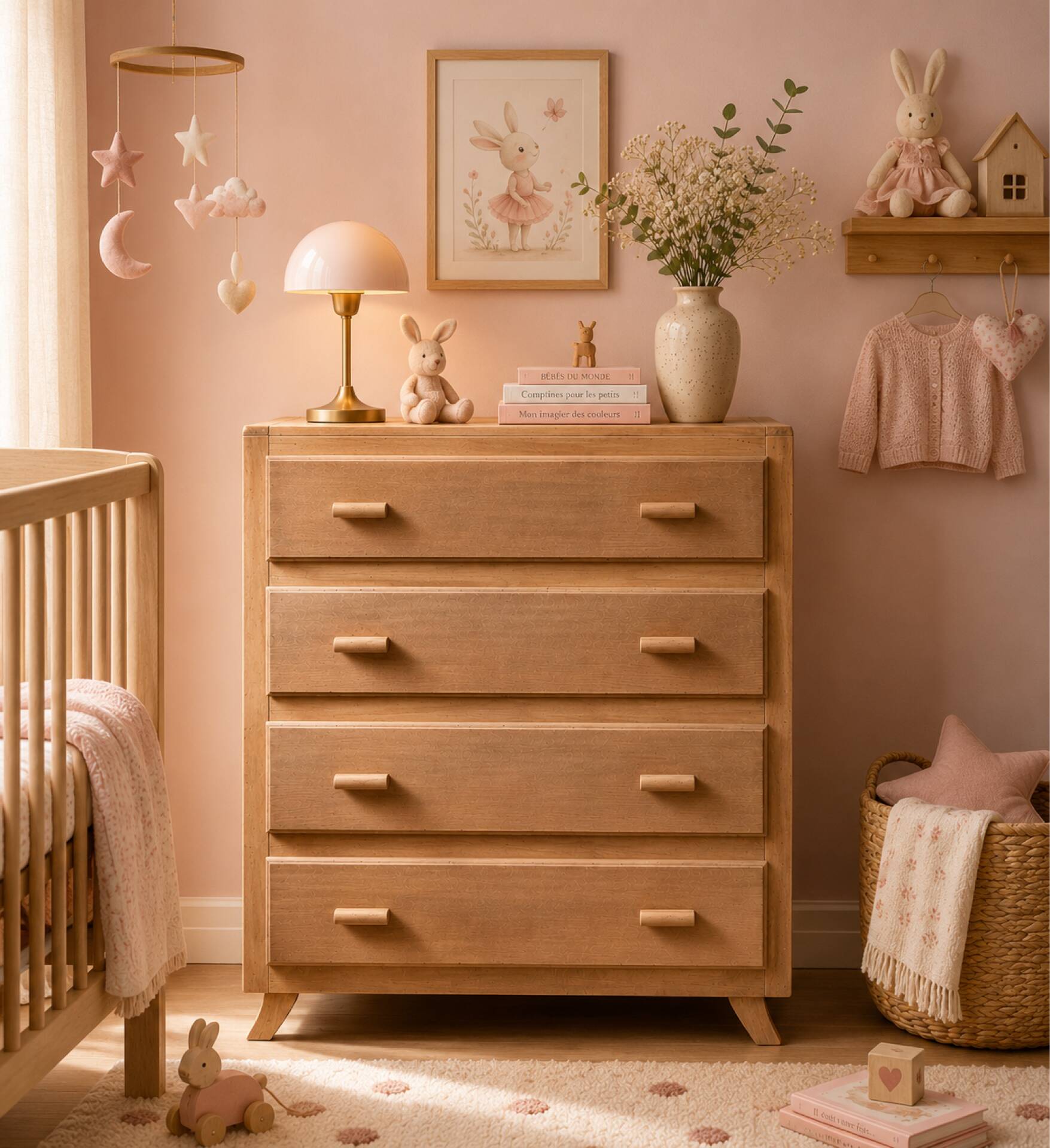 Art Deco wooden chest of drawers