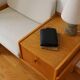 Entry bench, modular Scandinavian telephone bench, teak, 1960.