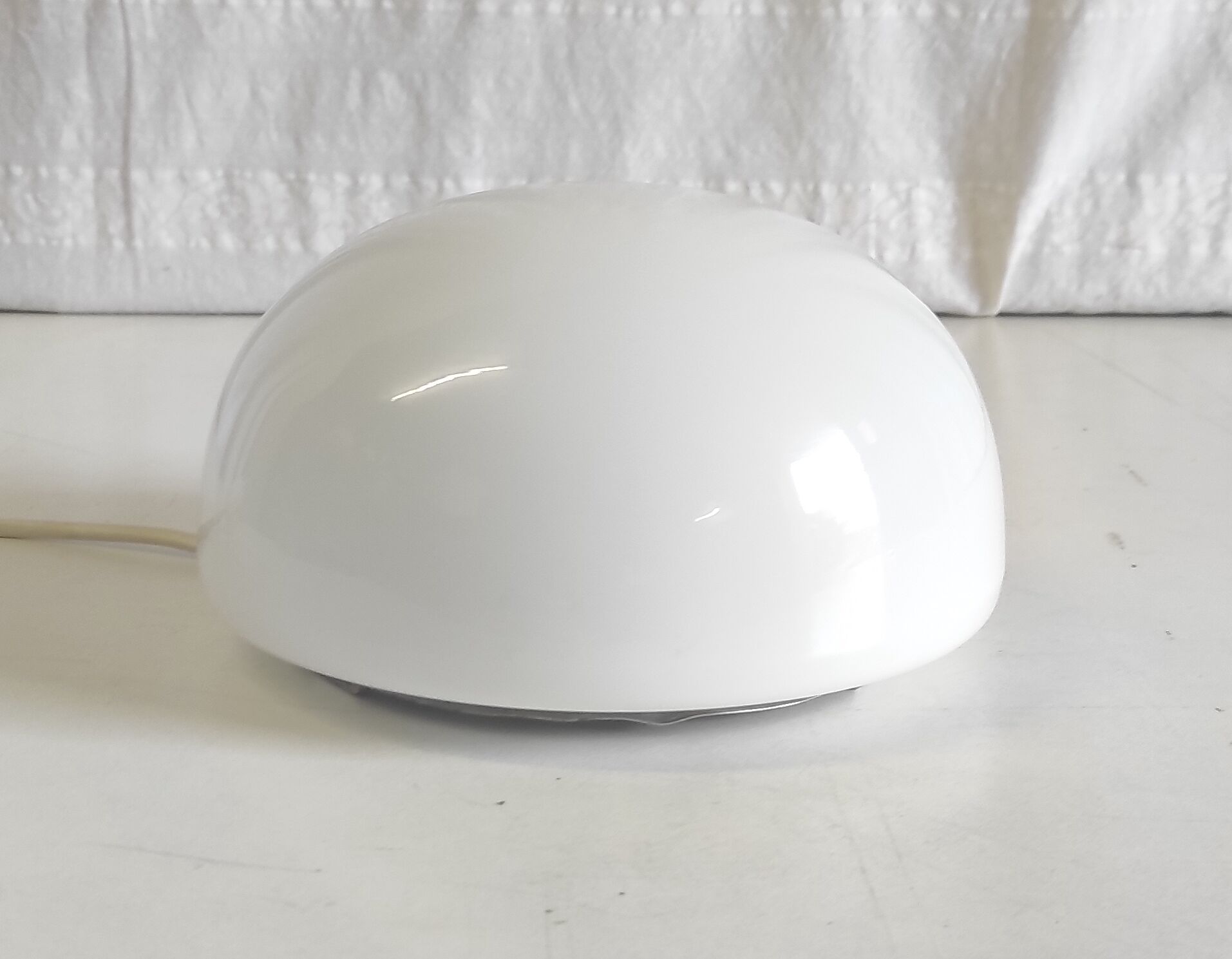 Ceiling lamp half-globe opaline, 60s/70s