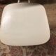 Set of 4 chairs iron and white vinyl 1960 Columbus Creation