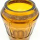 Art Deco vase, honey glass, Bohemia, Czechoslovakia, 1930s