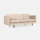 Canapé en velours beige Alta, design scandinave