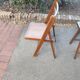4 folding teak chairs