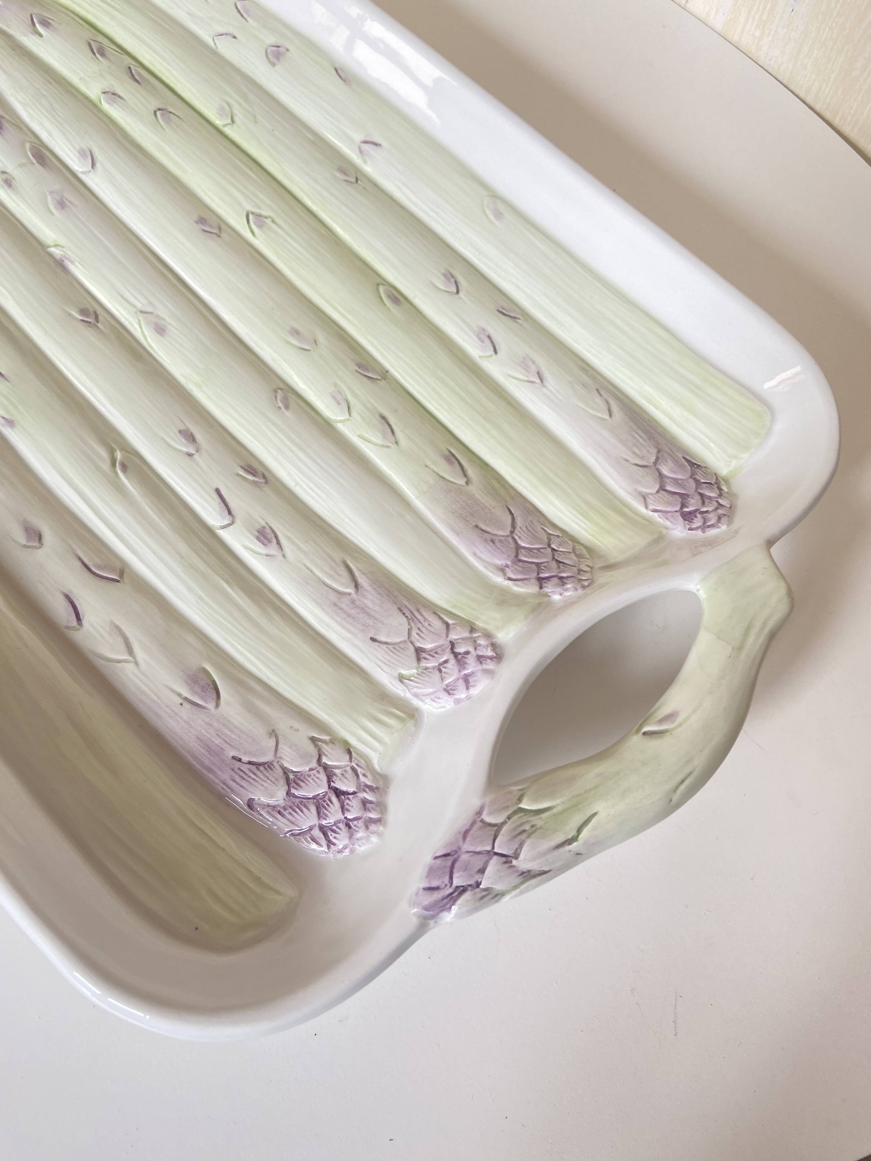 Vintage Asparagus Dish Made in Italy Numbered