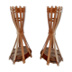 Lot of two rattan/bamboo candlesticks