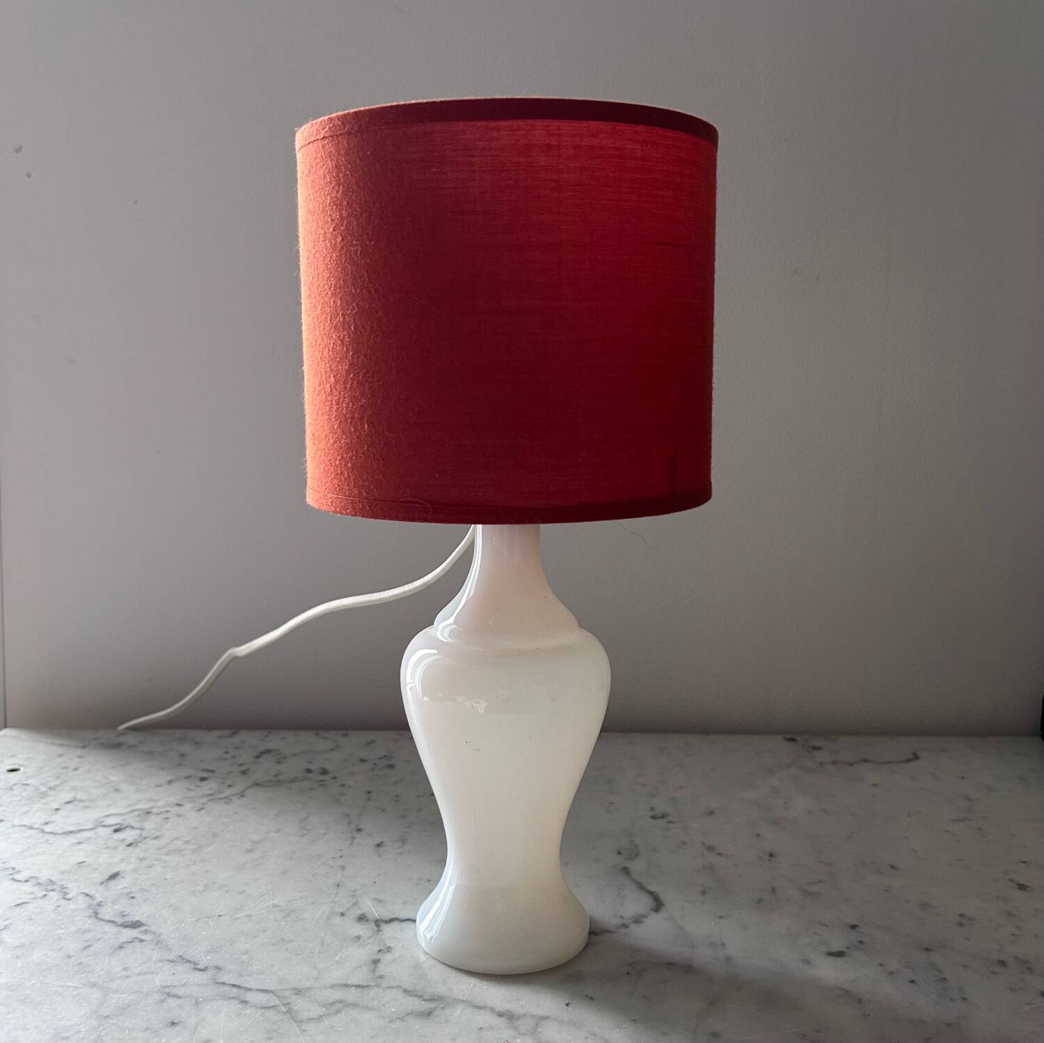 White opaline lamp