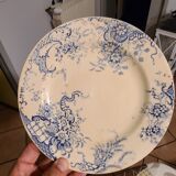 2 flat plates from the earthenware factories of Clairefontaine model Hanley