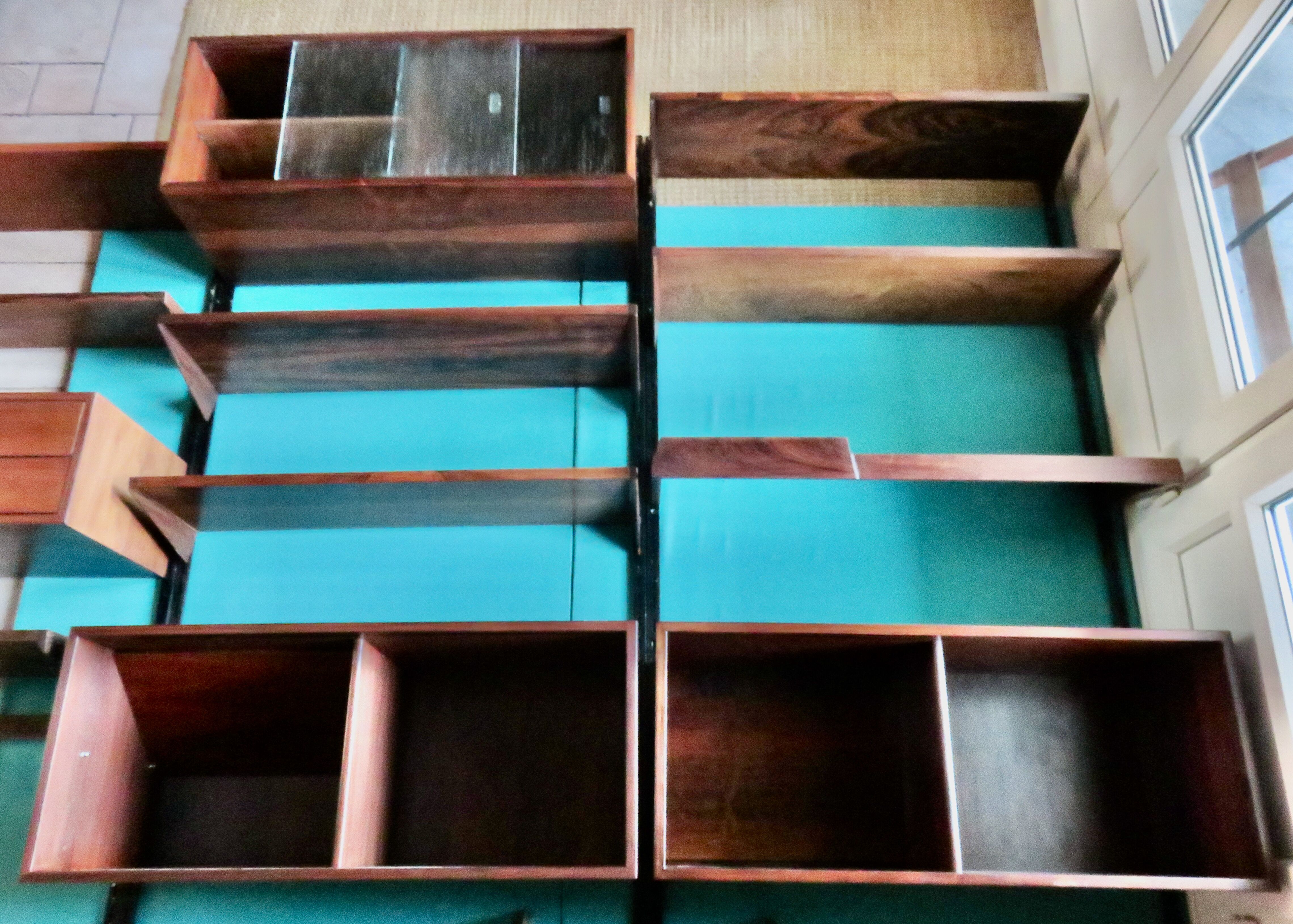 Rosewood bookcase with shelving and box system. Kai Kristensen, Denmark 1960