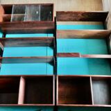 Rosewood bookcase with shelving and box system. Kai Kristensen, Denmark 1960