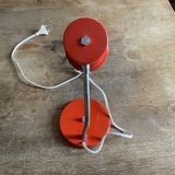 Lampe articulée en métal rouge, années 60