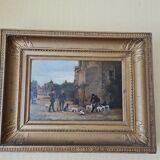 Hunting scene painting
