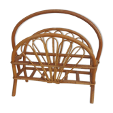 Rattan magazine rack
