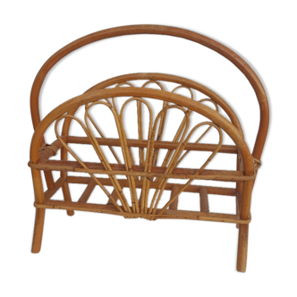 Rattan magazine rack